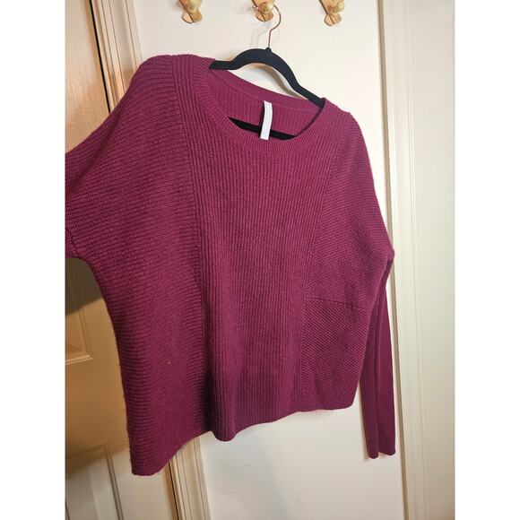 Athleta Wool & Cashmere Crew Sweater — Magenta, Size L - Picture 3 of 8